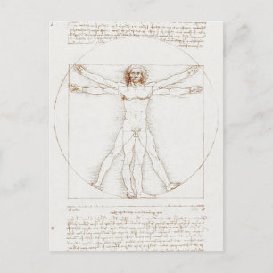 Vitruvian Man Da Vinci Postkarte