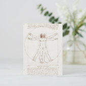 Vitruvian Man Da Vinci Postkarte (Stehend Vorderseite)