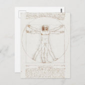 Vitruvian Man Da Vinci Postkarte (Vorne/Hinten)