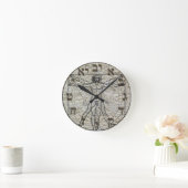 Vitruvian Man Da Vinci Wall Clock Runde Wanduhr (Zuhause)