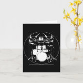 Vitruvian Man Drummer Sticker Karte (Gelbe Blume)