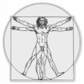 Vitruvian Man: Ebrace Zeitlose Weisheit Aufkleber (Vorderseite)