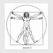 Vitruvian Man: Ebrace Zeitlose Weisheit Aufkleber (Blatt)
