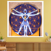 Vitruvian Man, Flower of Life, Squaring Circle Leinwanddruck (Insitu (Wohnzimmer))