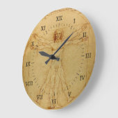 Vitruvian Man Große Wanduhr (Winkel)