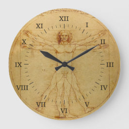 Vitruvian Man Große Wanduhr