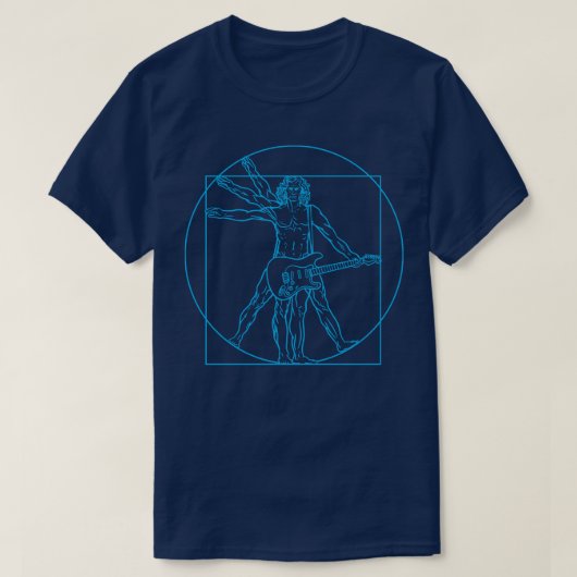 Vitruvian Man Guitar T-Shirt (Design vorne)