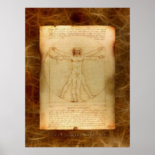 VITRUVIAN MAN Leonardo Da Vinci Art Poster (Vorne)
