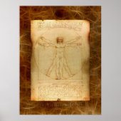 VITRUVIAN MAN Leonardo Da Vinci Art Poster (Vorne)