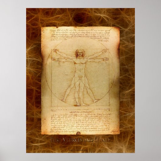 VITRUVIAN MAN Leonardo Da Vinci Art Poster (Vorne)