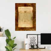 VITRUVIAN MAN Leonardo Da Vinci Art Poster (Heimbüro)