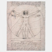 Vitruvian Man, Leonardo da Vinci Fleecedecke (Vorderseite)