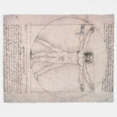 Vitruvian Man, Leonardo da Vinci Fleecedecke (Vorderseite (Horizontal))