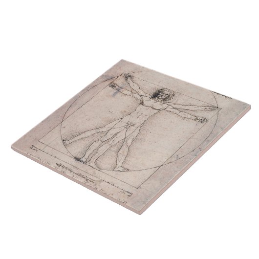 Vitruvian Man, Leonardo da Vinci Fliese (Seite)