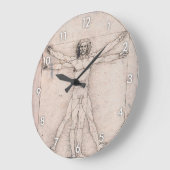 Vitruvian Man, Leonardo da Vinci Große Wanduhr (Winkel)