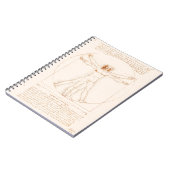 Vitruvian Man | Leonardo da Vinci | Notizblock (Linke Seite)