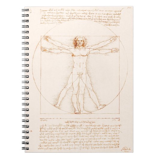 Vitruvian Man | Leonardo da Vinci | Notizblock (Vorderseite)