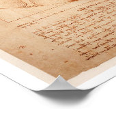 "VITRUVIAN MAN" LEONARDO DA VINCI POSTER (Ecke)