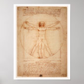 "VITRUVIAN MAN" LEONARDO DA VINCI POSTER (Vorne)