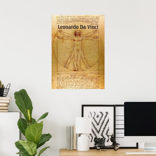 Vitruvian Man-Leonardo Da Vinci Poster (Heimbüro)