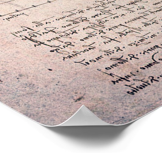 Vitruvian Man, Leonardo da Vinci Poster (Ecke)