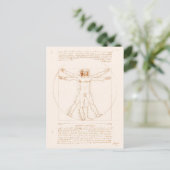 Vitruvian Man | Leonardo da Vinci | Postkarte (Stehend Vorderseite)