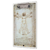 Vitruvian Man, Leonardo da Vinci, um 1490. Clip Klemmbrett (Links)