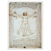 Vitruvian Man, Leonardo da Vinci, um 1490. Clip Klemmbrett (Rückseite)