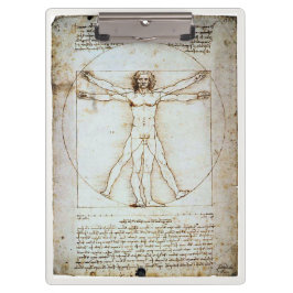 Vitruvian Man, Leonardo da Vinci, um 1490. Clip Klemmbrett