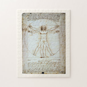 Vitruvian Man, Leonardo da Vinci, um 1490. Jigs Puzzle