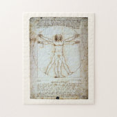 Vitruvian Man, Leonardo da Vinci, um 1490. Puzzle (Vertikal)