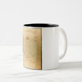 Vitruvian Man, Leonardo Da Vinci Zweifarbige Tasse (VorderseiteRechts)