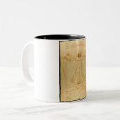 Vitruvian Man, Leonardo Da Vinci Zweifarbige Tasse (Vorderseite Links)