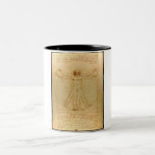 Vitruvian Man, Leonardo Da Vinci Zweifarbige Tasse (Mittel)