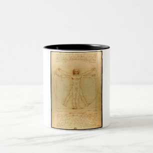 Vitruvian Man, Leonardo Da Vinci Zweifarbige Tasse