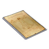 Vitruvian Man Notebook von Da Vinci Notizblock (Rechte Seite)