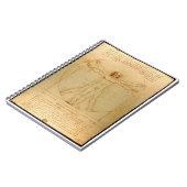 Vitruvian Man Notebook von Da Vinci Notizblock (Linke Seite)