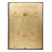 Vitruvian Man Notebook von Da Vinci Notizblock (Vorderseite)