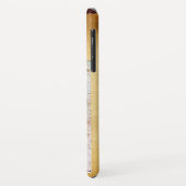 VITRUVIAN MAN Perchment Red Ruby Monogram Case-Mate iPhone Hülle (Hinten/Links)