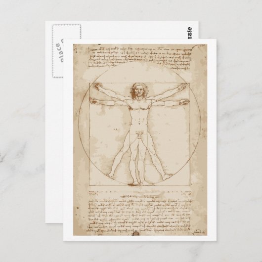 Vitruvian Man Postkarte (Vorne/Hinten)