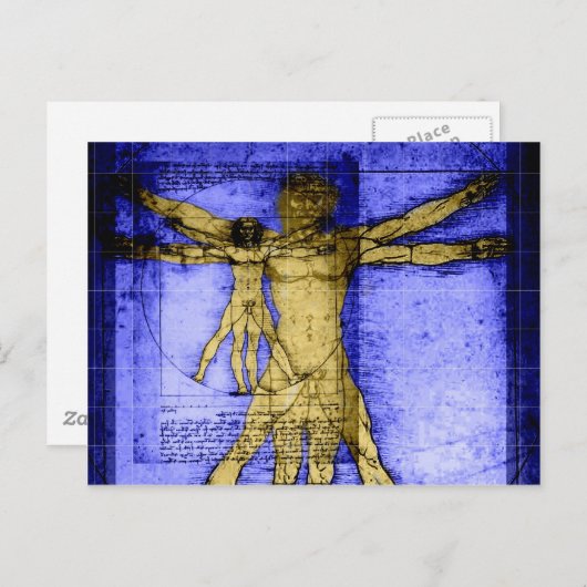 Vitruvian Man Postkarte (Vorne/Hinten)
