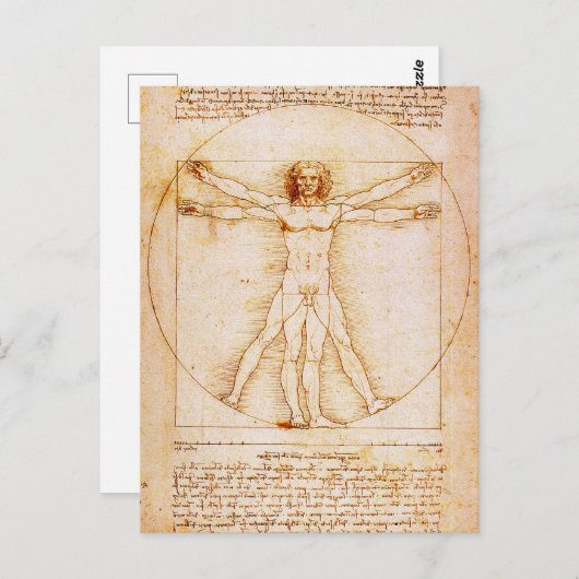 Vitruvian Man Postkarte (Vorne/Hinten)