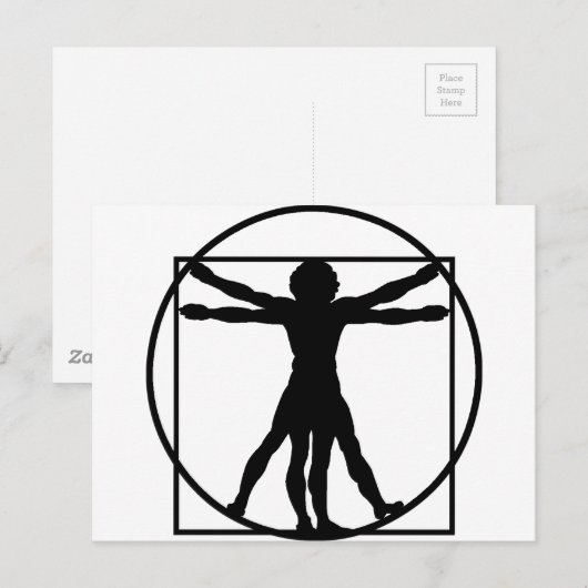 Vitruvian Man Postkarte (Vorne/Hinten)