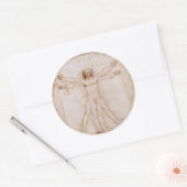 Vitruvian Man Runder Aufkleber (Umschlag)
