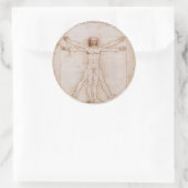 Vitruvian Man Runder Aufkleber (Tasche)