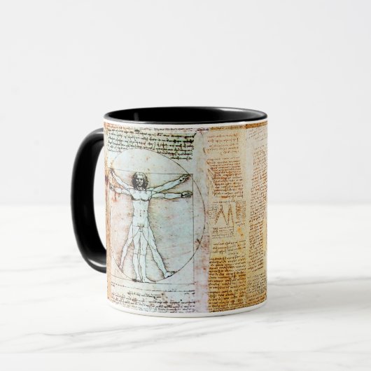 VITRUVIAN MAN Tasse des antiken Denkmals (Vorderseite Links)