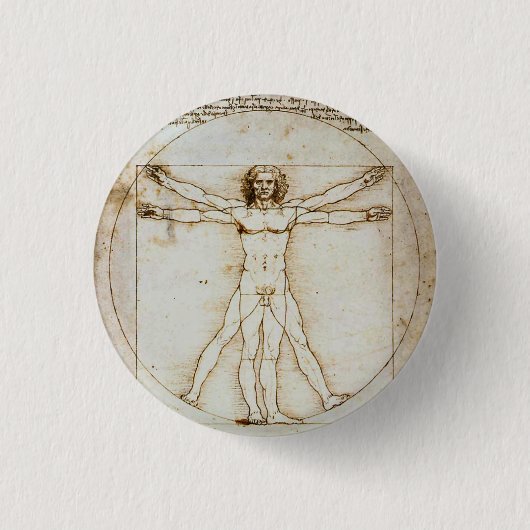 Vitruvian Man Tiny Button (Vorderseite)