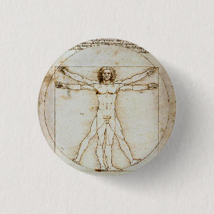 Vitruvian Man Tiny Button