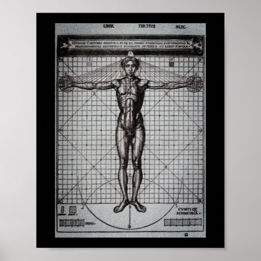 Vitruvian Man (Vitruvius: De architectura) Poster (Vorne)