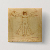Vitruvian Man von Leonardo Da Vinci Button (Vorderseite)